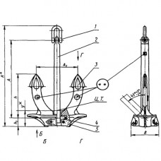 Якорь Холла 7000 кг ГОСТ 761-74